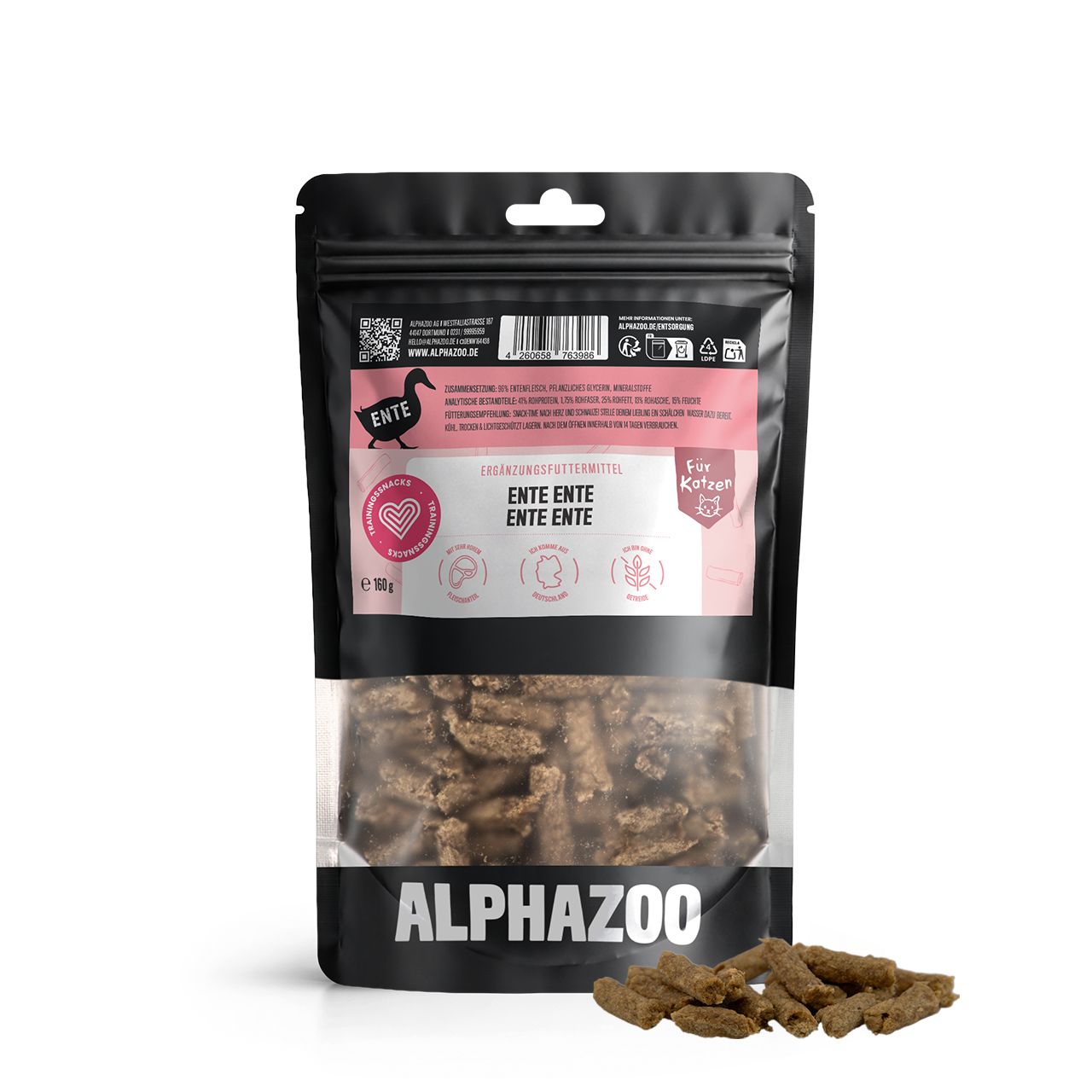 alphazoo Ente Ente Ente Ente – Katzensnack mit Ente
