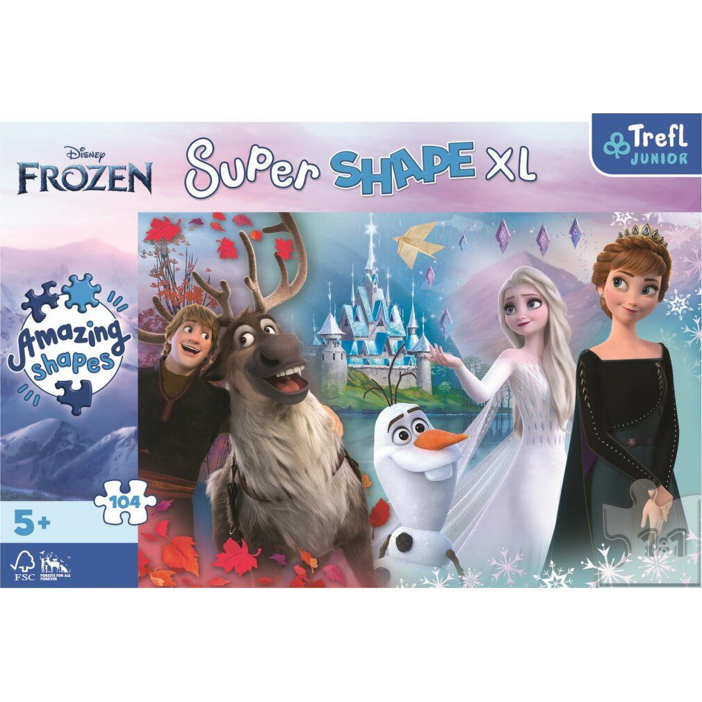 trefl Puzzle Super Shape xl Ice Kingdom 2: In der Welt von Anna und Elsa 104 Teile