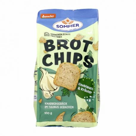 Sommer - Demeter Brot Chips, Knoblauch & Kräuter