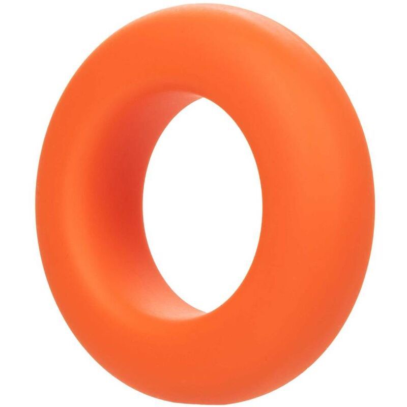 Oranger Ring. Aus Silikon. Mit kreisförmiger Öffnung. Für Intimgebrauch.