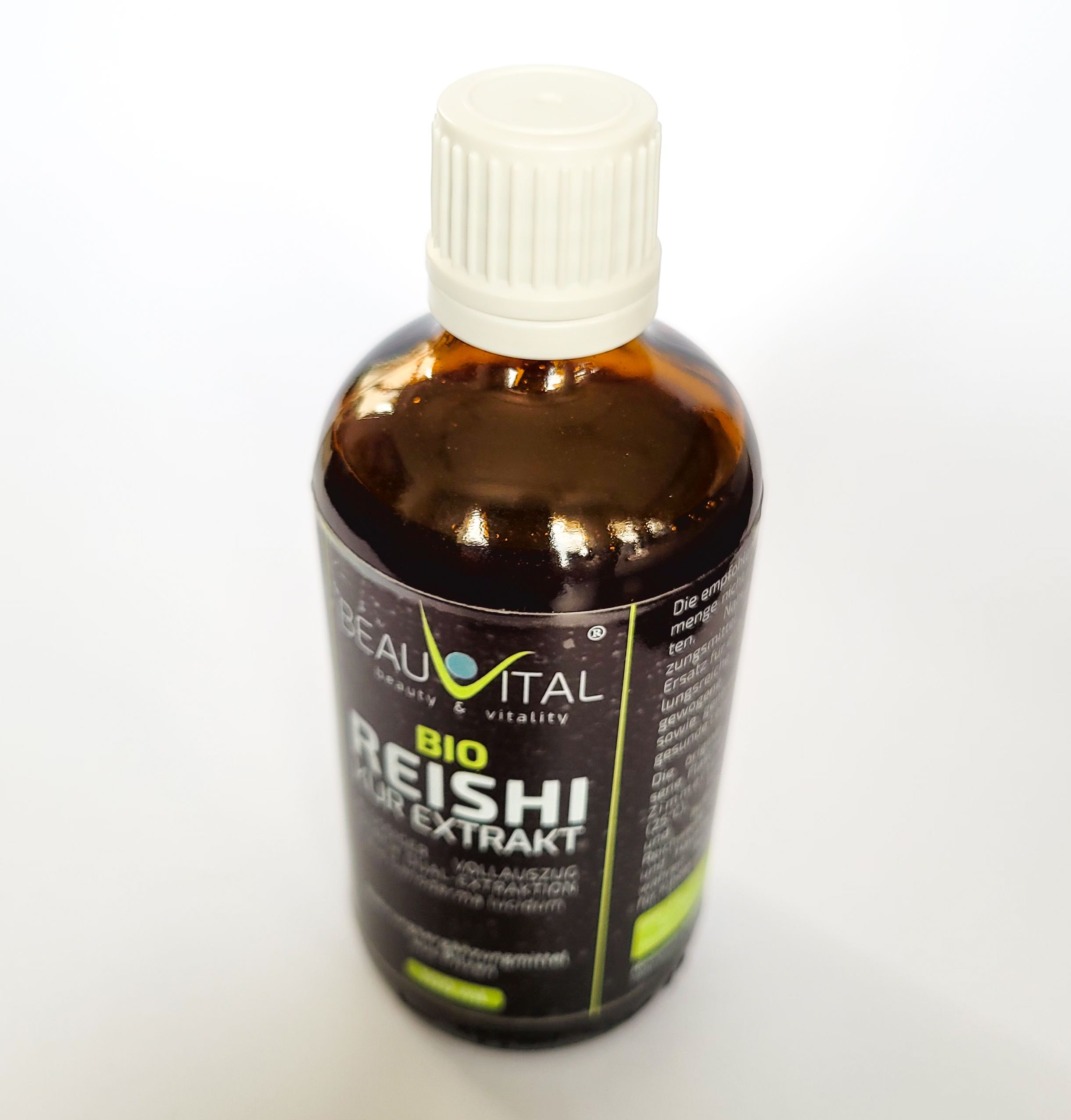 BEAUVITAL® Bio Reishi Kurextrakt | Flüssiger Vollauszug durch Dual-Extraktion