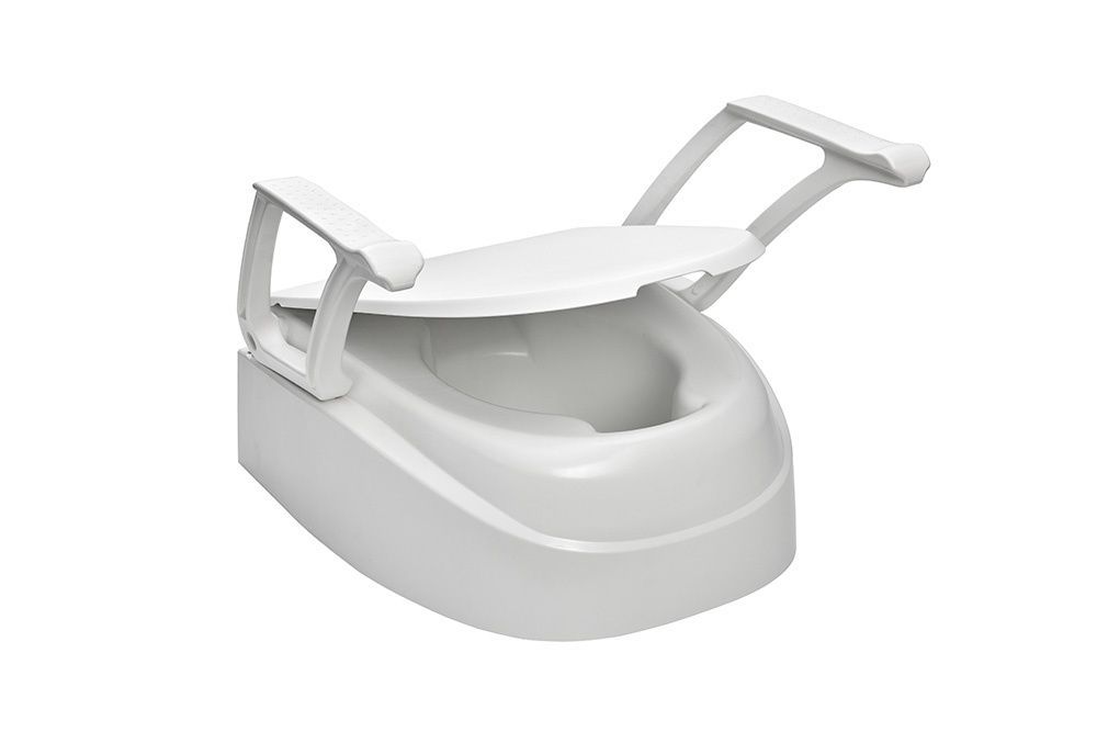Toilettensitzerhöhung QUICK TOP Armlehnen + Deckel