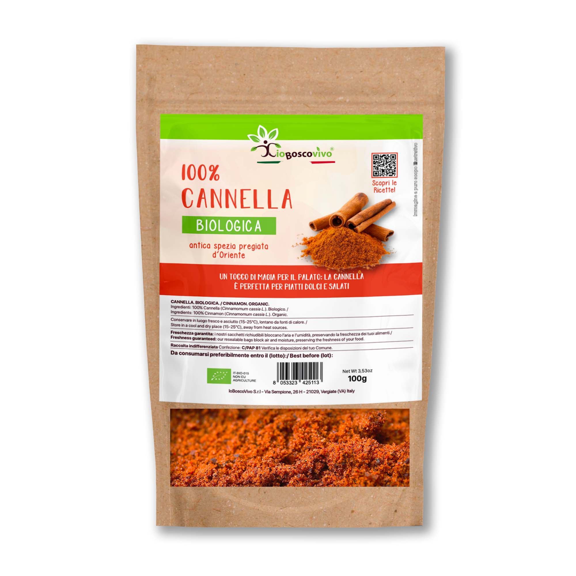 IoBoscoVivo Cannella in polvere biologica