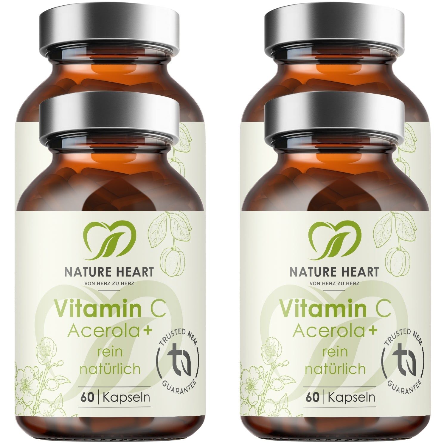 Nature Heart Vitamin C Acerola+ 4x60 St Kapseln