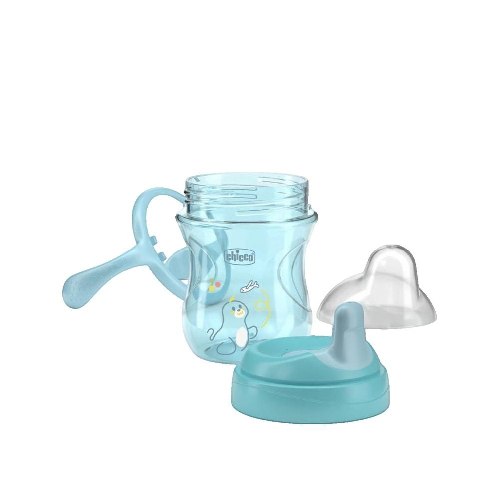 Chicco Lernbecher 200 ml transparent für Kinder ab 6 Monaten