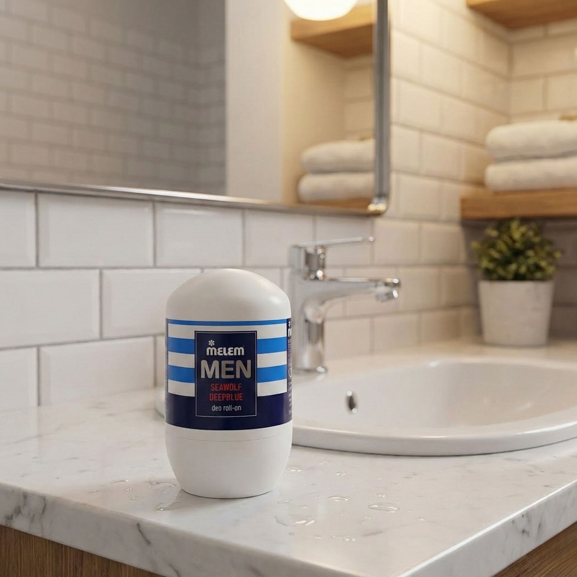 Melem Deo Roll-On Seawolf Deep Blue mit maritim-maskulinem Duft