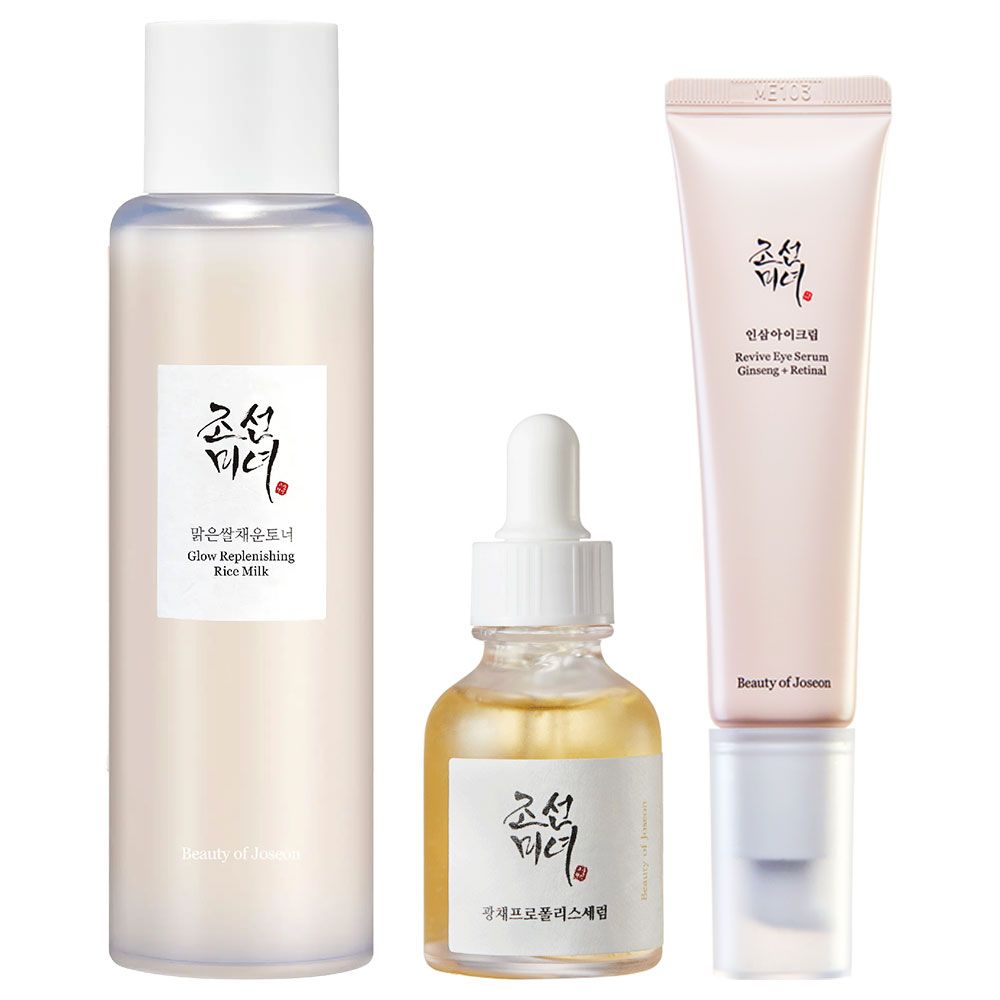 Beauty of Joseon Anti-Aging 3-Schritte-Routine, 210ml. Propolis, Niacinamid, Reis, Ginseng & Retinol 0,21 l Set