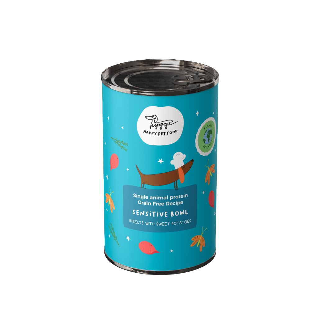 HYGGEDOG - Sensitive Bowl Ricetta a base di proteina di insetto e patate dolci - 12 scatolette