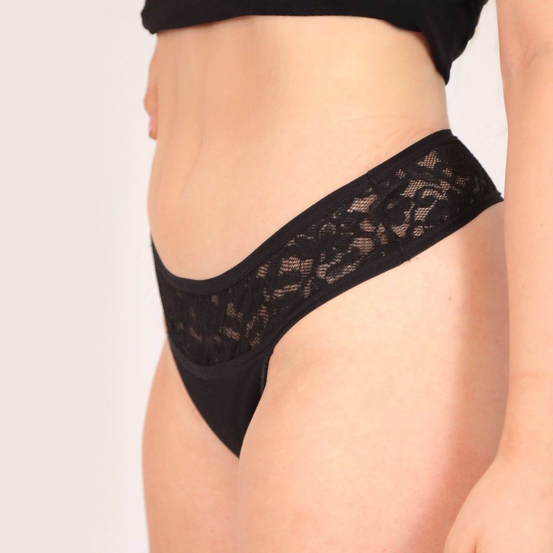 MYLILY Periodenunterwäsche - 3er Set Tanga XXL ohne Biozide