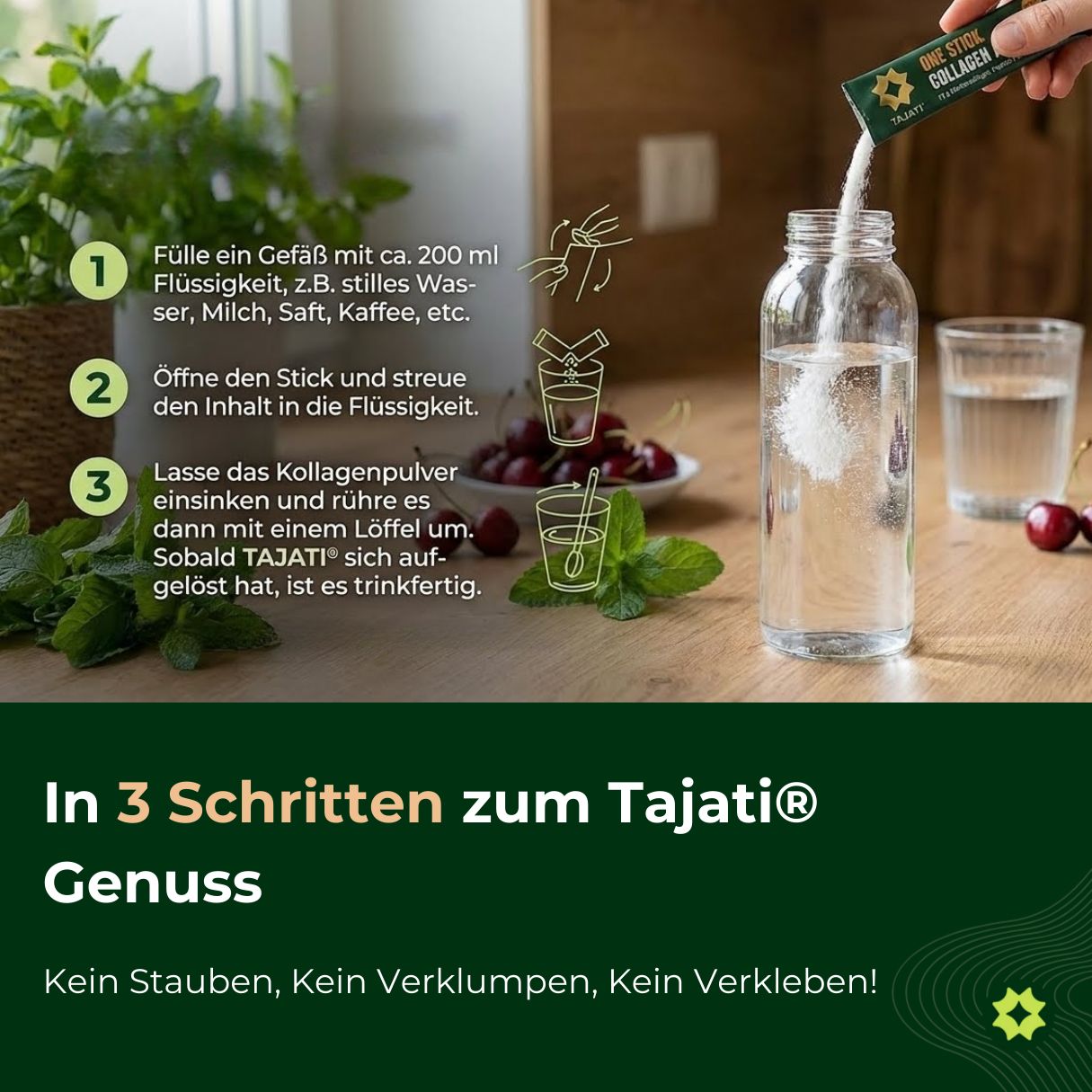 10g hochdosiert Collagen Sticks to Go 1800 Dalton – Collinstant® Kollagen mit Vitamin C
