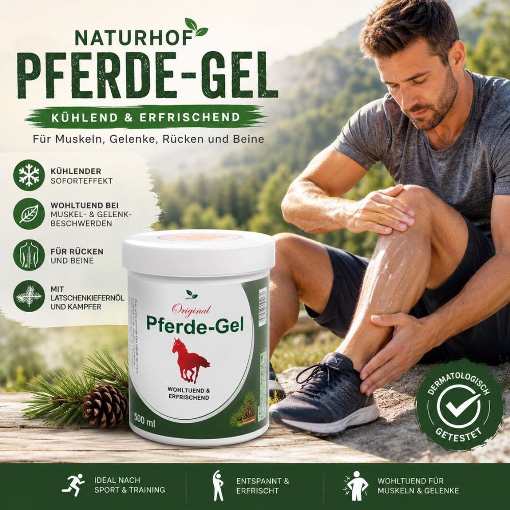Naturhof Pferde-Gel für Muskeln, Gelenke, Rücken und Beine