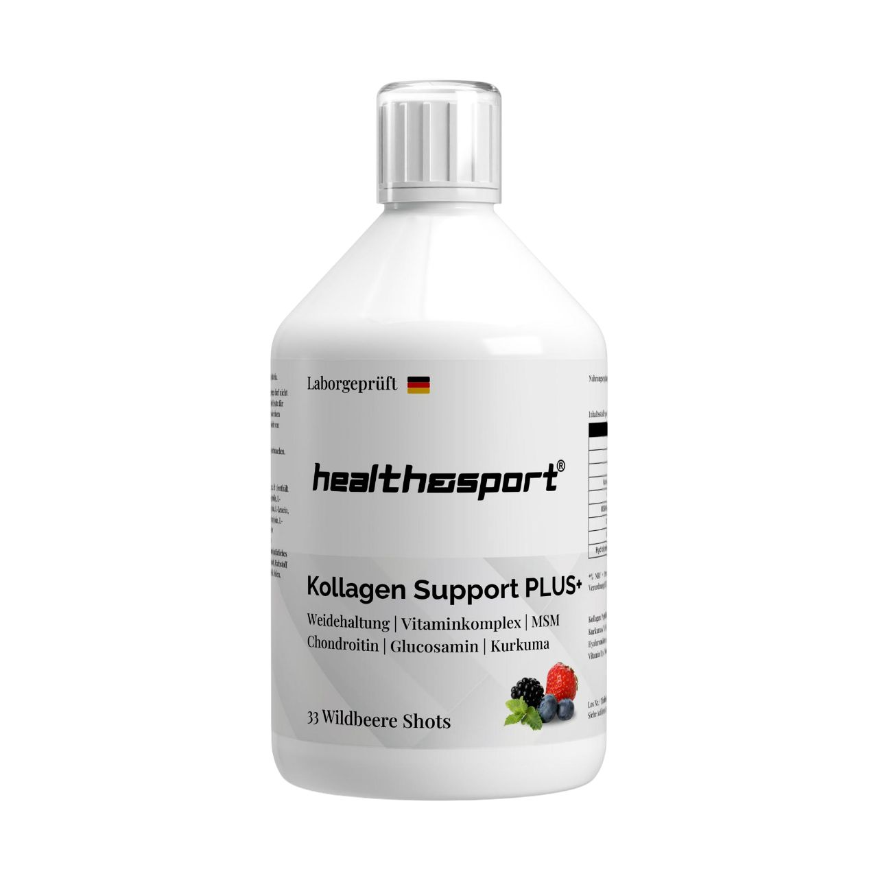 Health & Sport Kollagen Support Plus+ Flüßig - Für Haut, Haare, Nägel Gelenke 500 ml Flüssigkeit