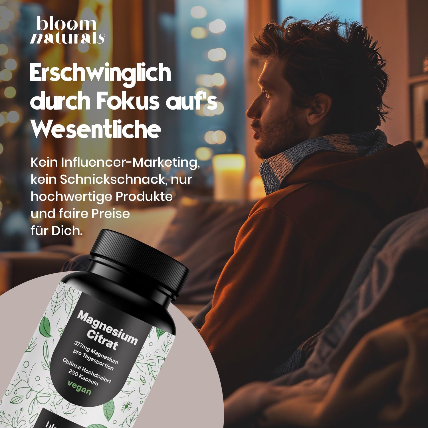 Bloom Naturals Magnesiumcitrat Kapseln