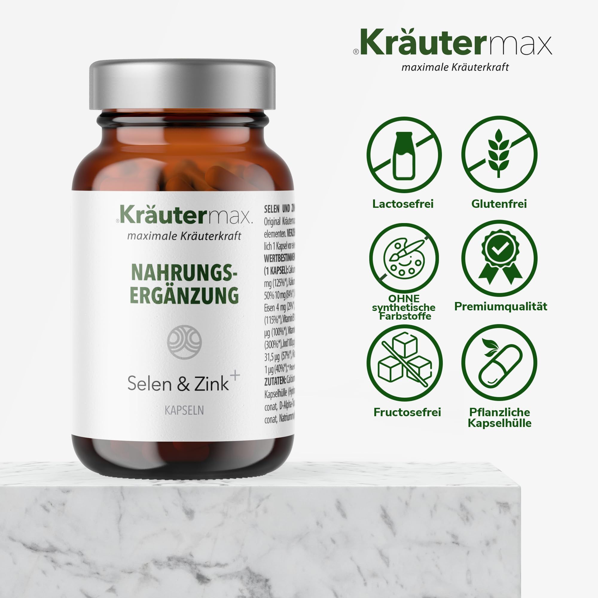 Kräutermax Selen und Zink plus Kapseln