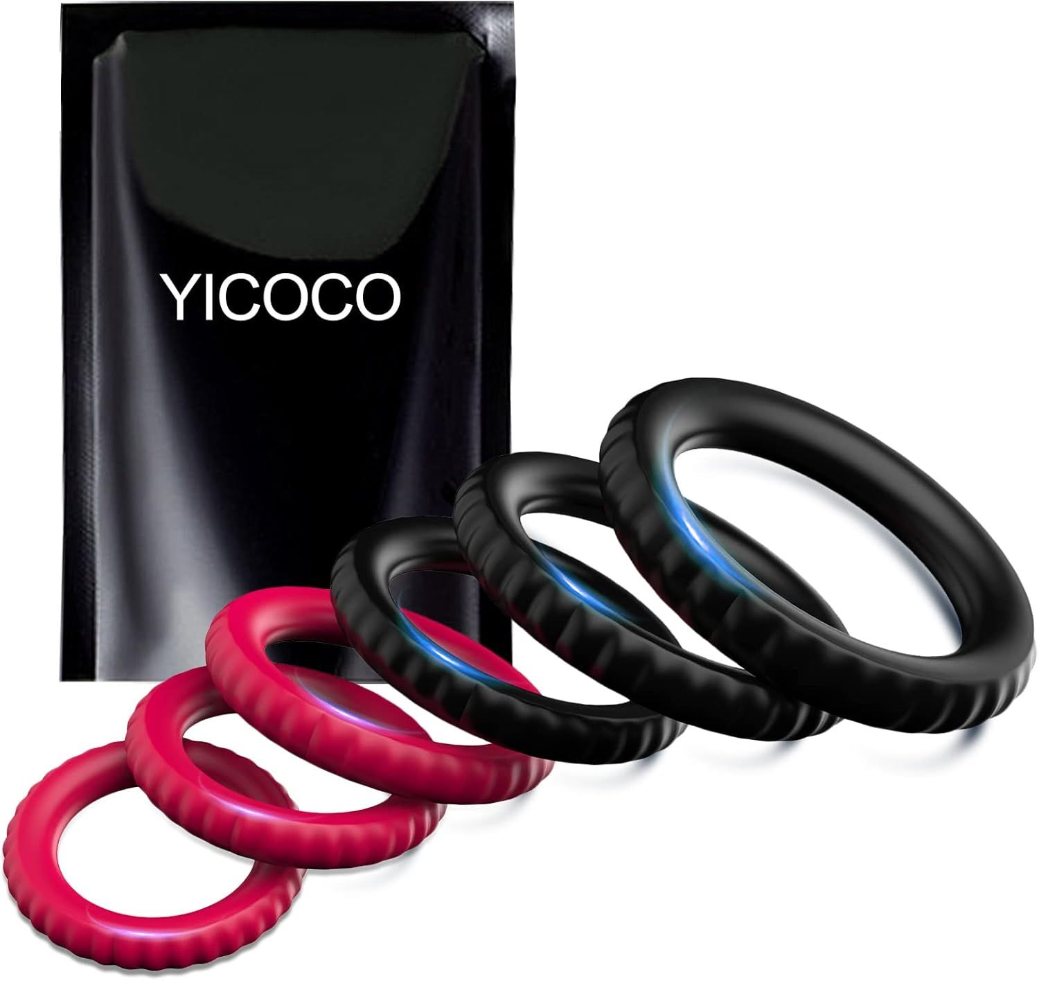 YICOCO Set di anelli fallici in silicone