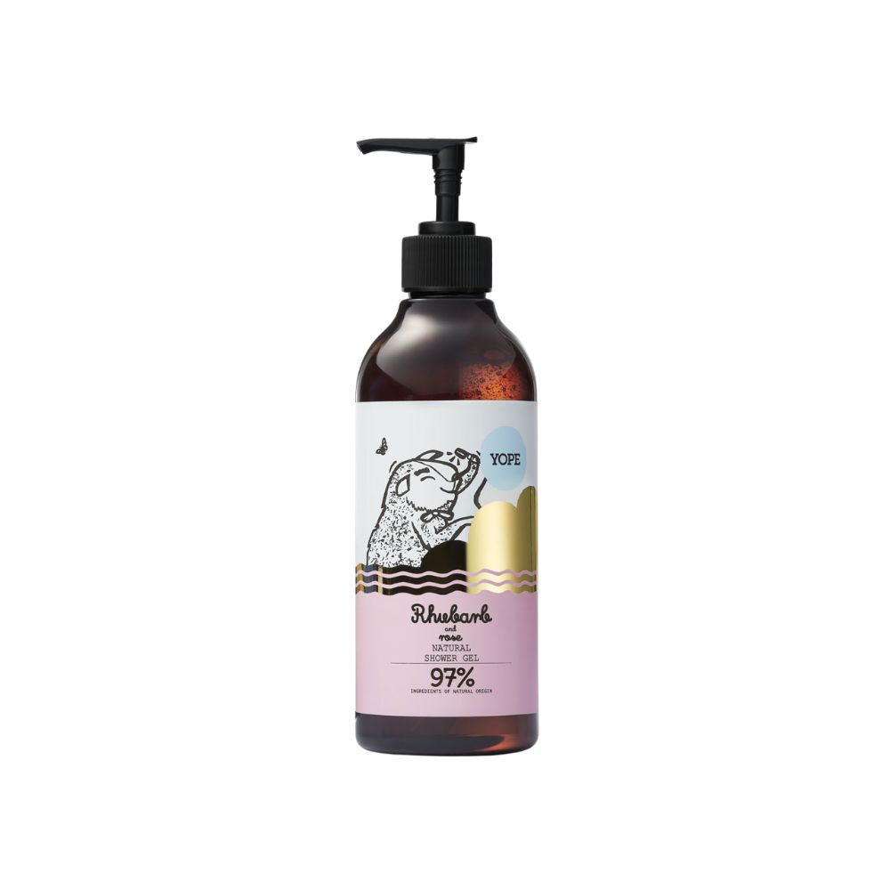 Yope Natural Shower Gel Rhubarb and Rose 400 ml Duschgel