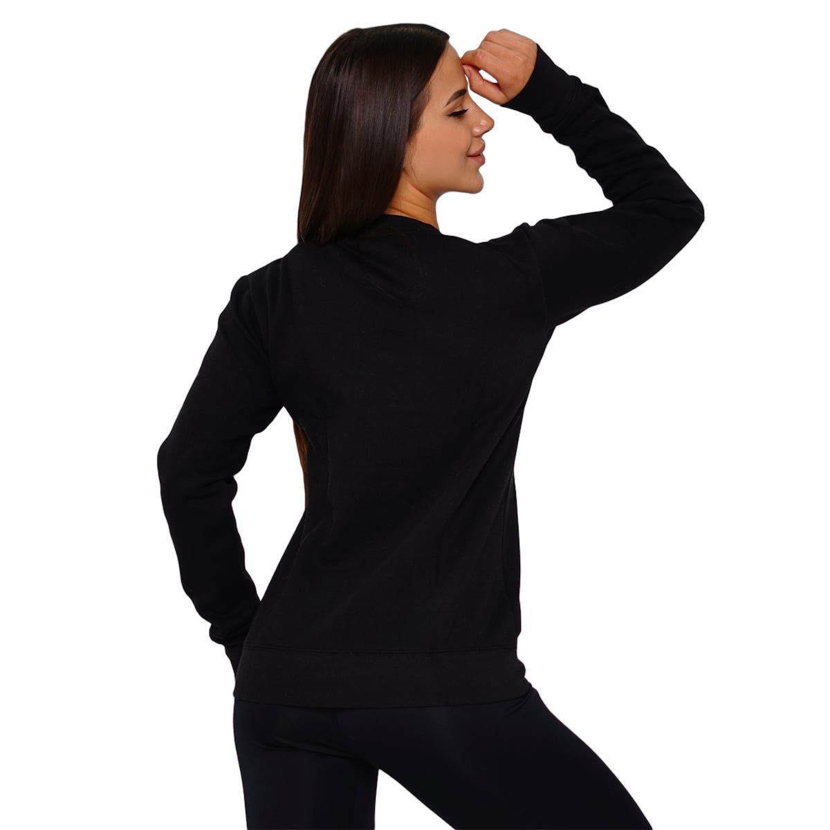 GymBeam Pullover Damen regular Langarm ohne Kapuze Basic Schwarz