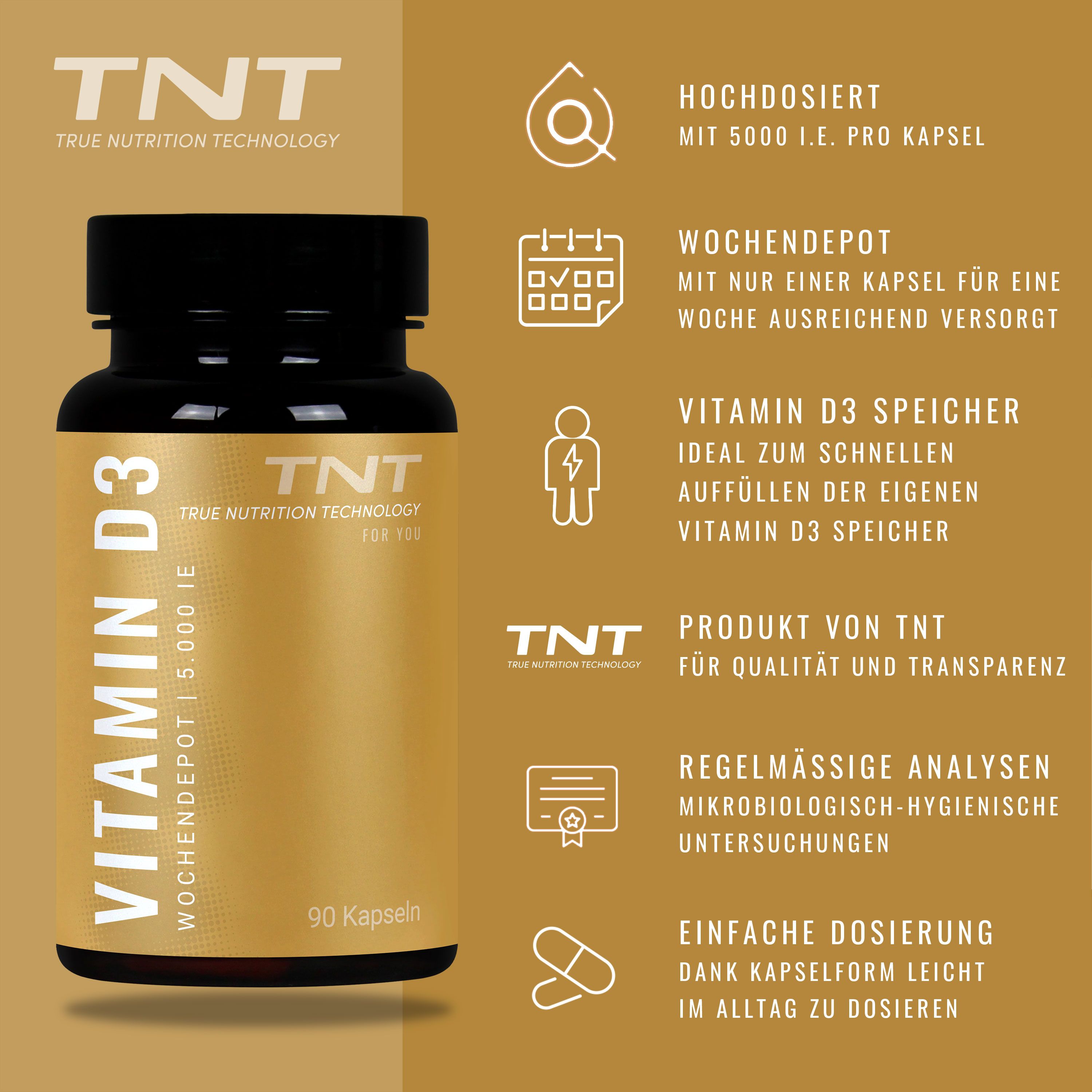 TNT Vitamin D3 Wochendepot 5000 iE