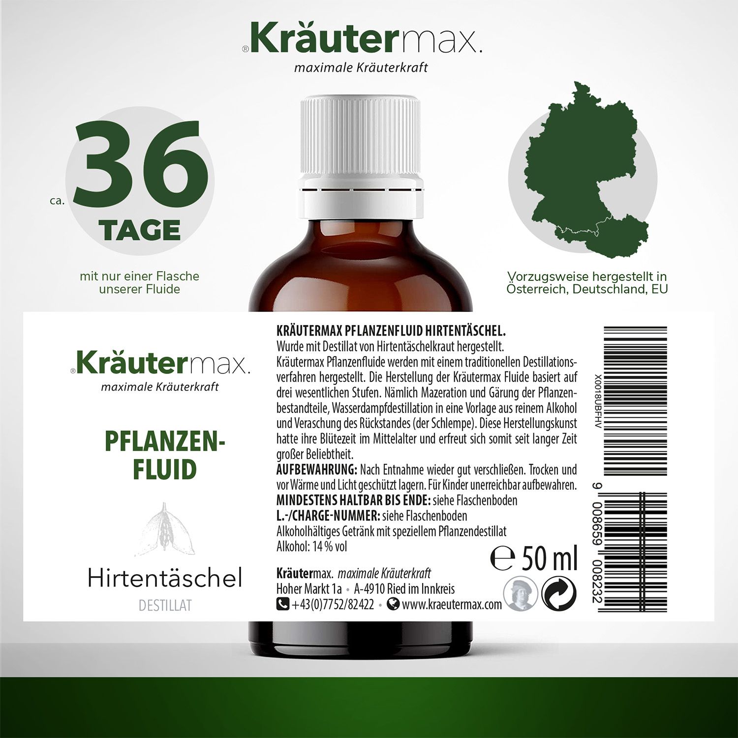 Kräutermax Pflanzenfluid Hirtentäschel Tropfen