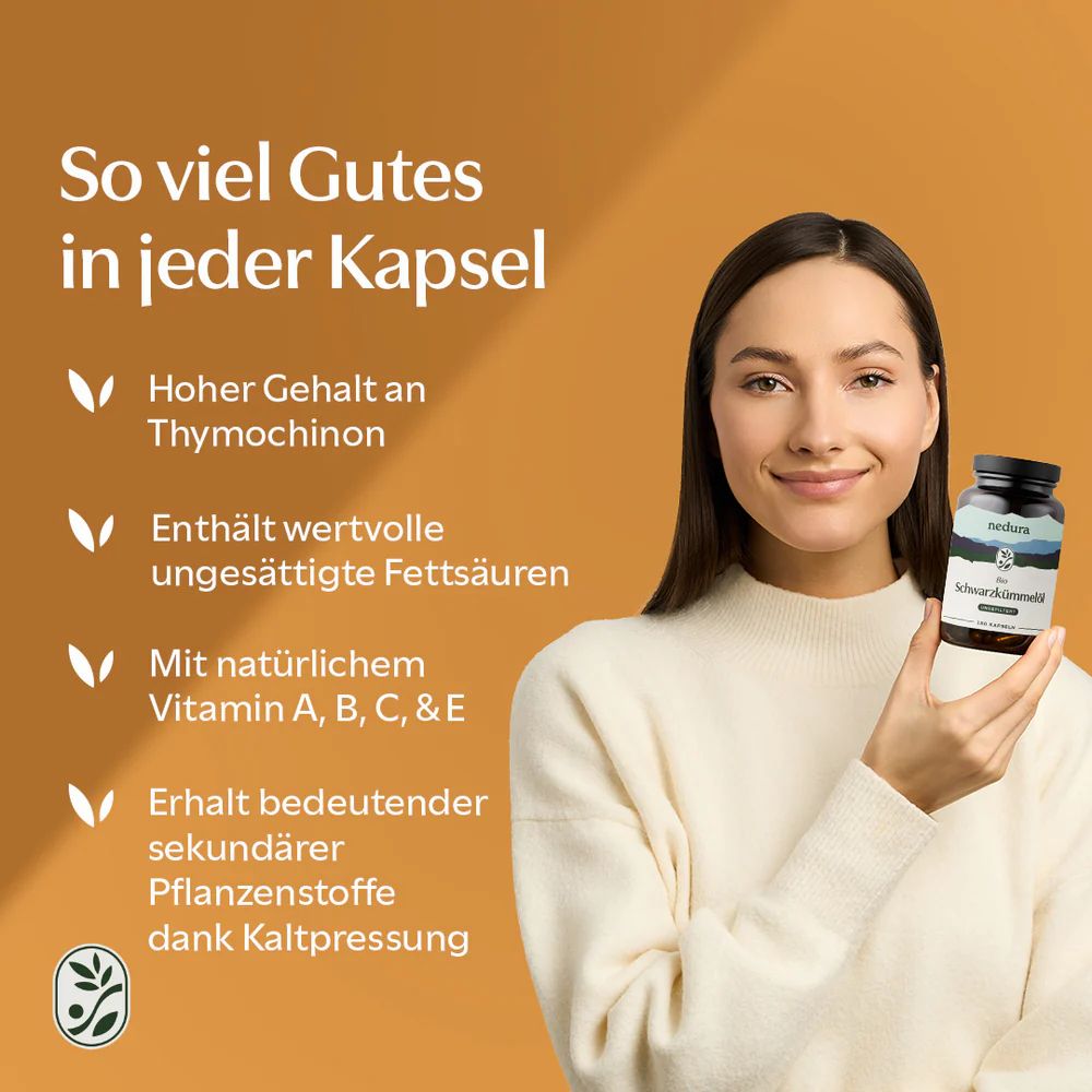 nedura BIO Schwarzkümmelöl Kapseln (ungefiltert)