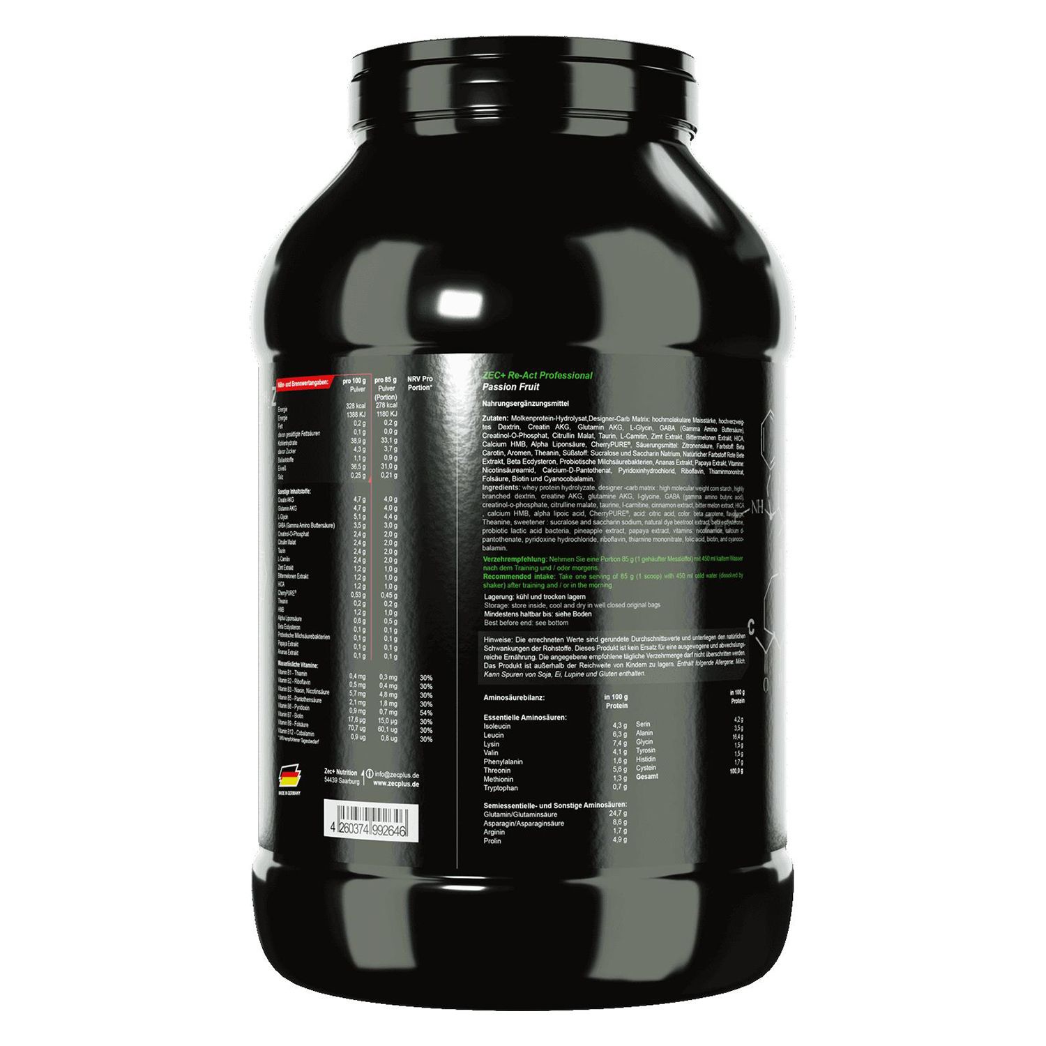 Zec+ Re-Act Professional Post Workout Shake 1700 g Pulver