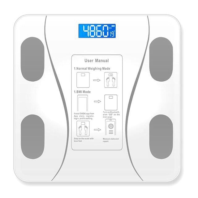 Sport-Knight®  Körperanalysewaage Bluetooth Weiß