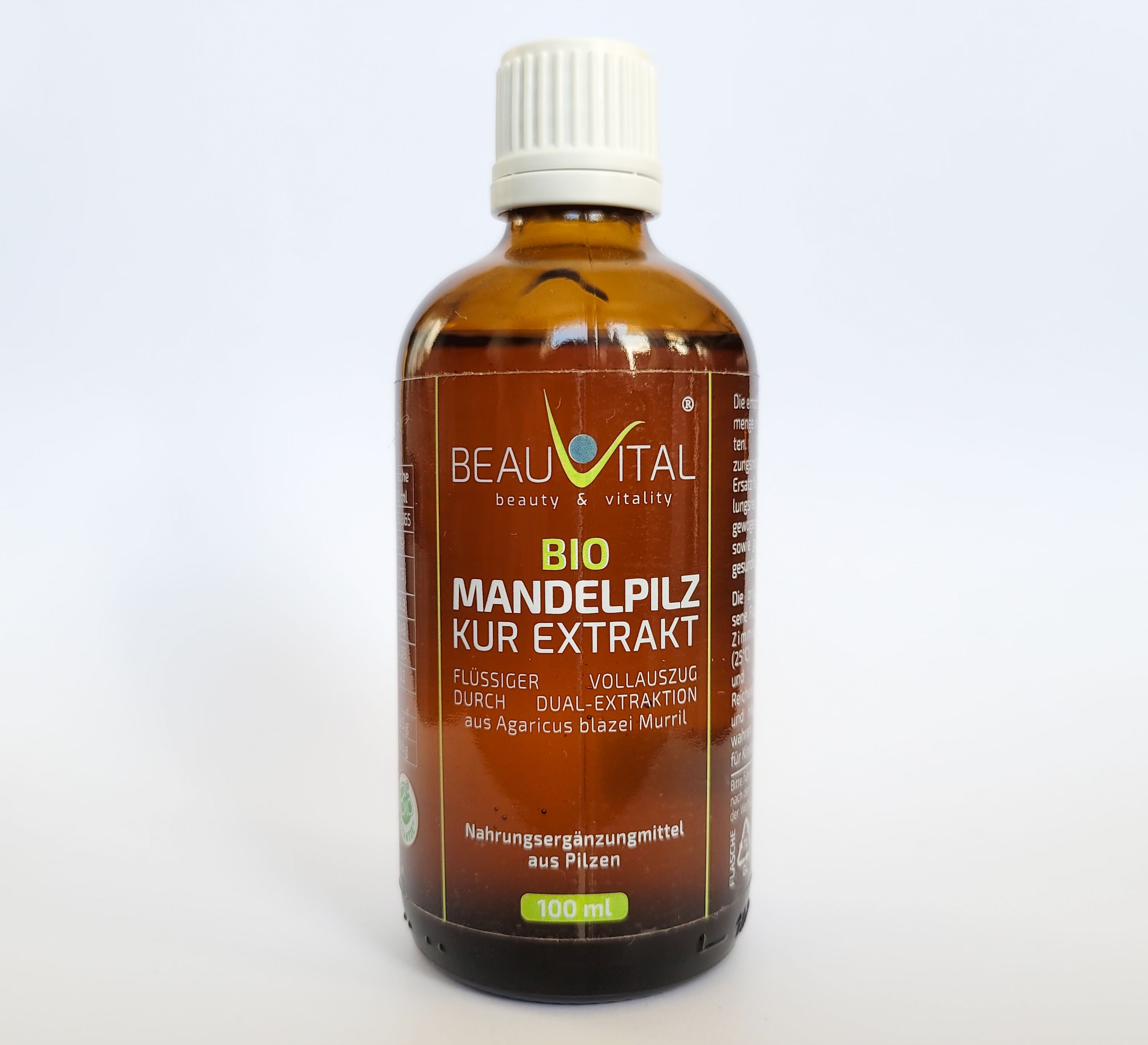 BEAUVITAL® Bio Agaricus (ABM) Kurextrakt | Flüssiger Vollauszug durch Dual-Extraktion