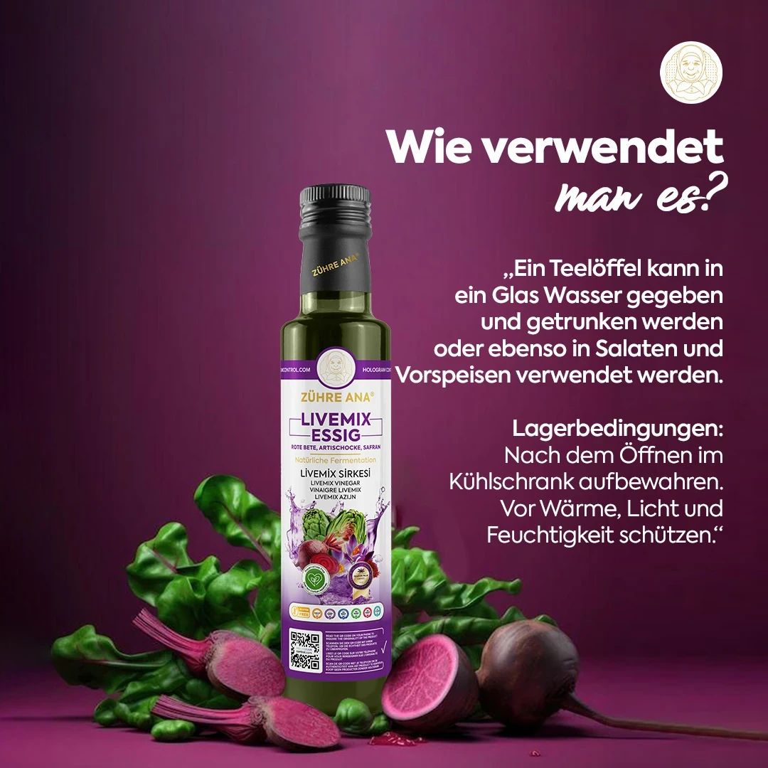 Zühre Ana | Livemix Essig (Rote Bete, Artischocke & Safran)