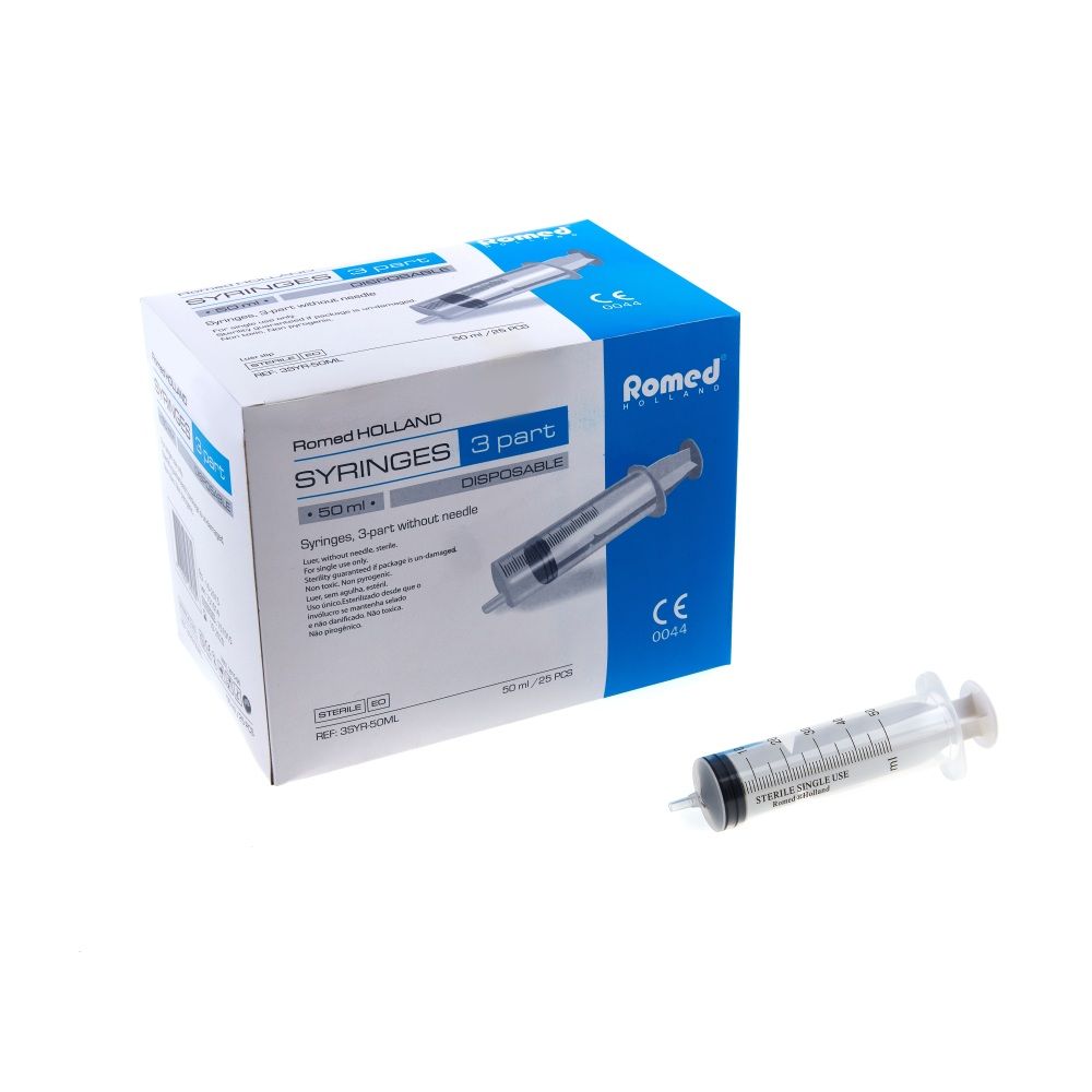 Romed Einmalspritzen, 3-teilig, steril 50x50 ml Spritzen