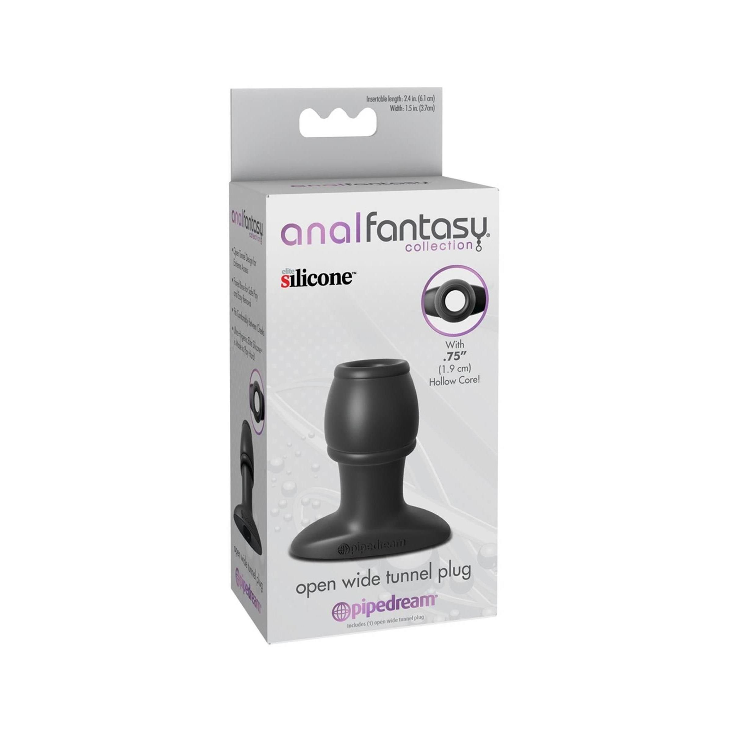 Anal Fantasy Collection - Open Wide Tunnel Plug Blac