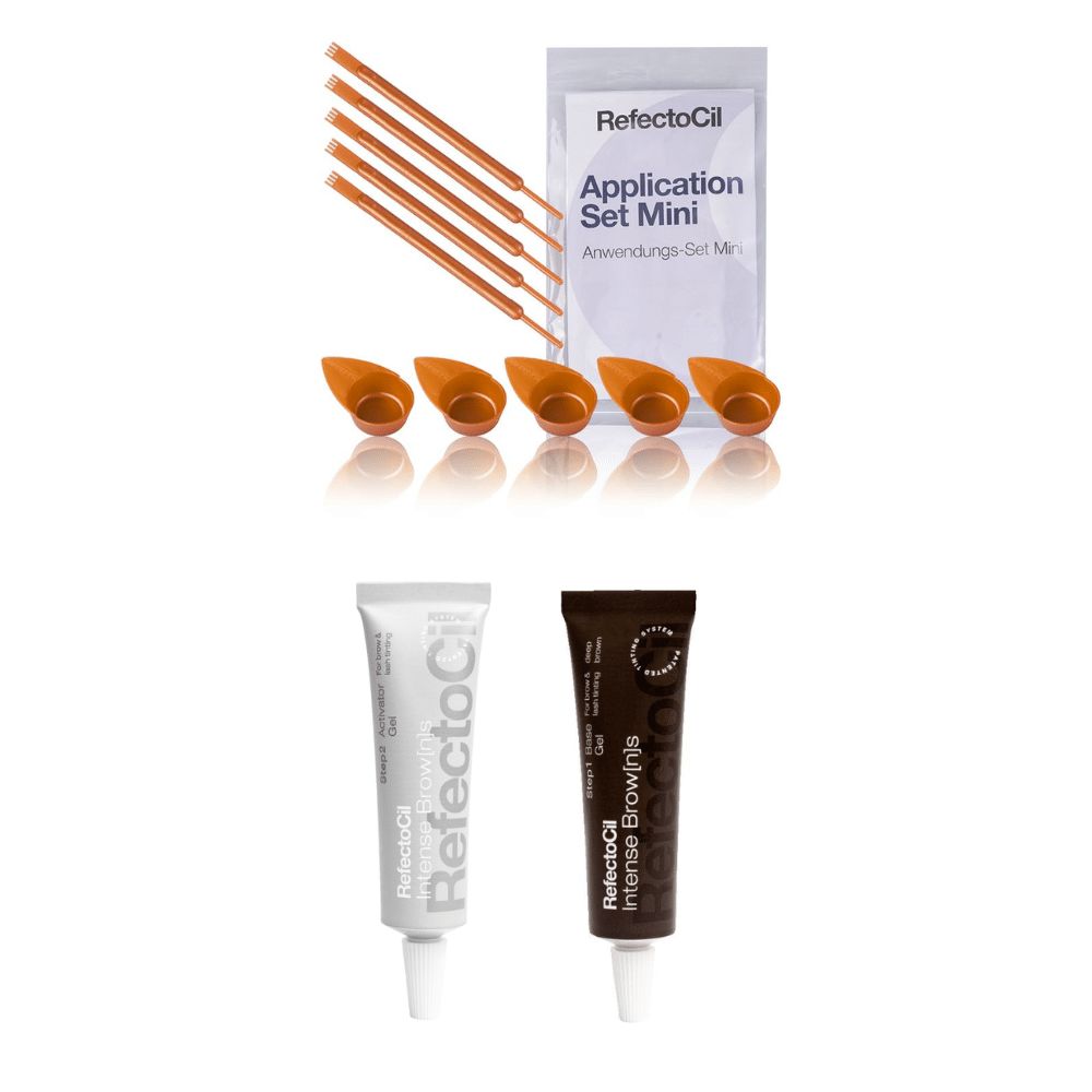 RefectoCil Base Gel Dunkelbraun & Intense Brow[n]s Activator Mini-Anwendungs Set 15 ml Creme