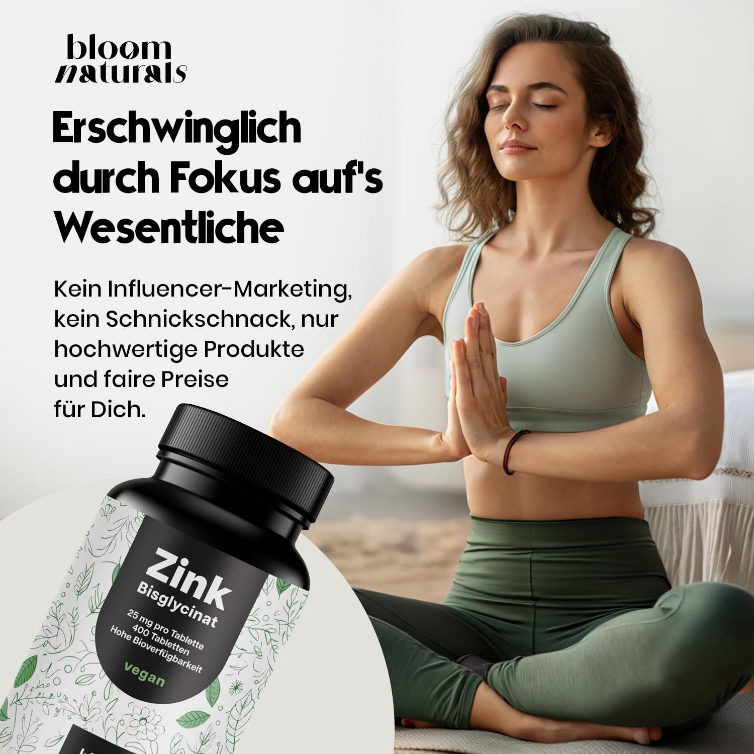 Bloom Naturals Zink Tabletten 25mg