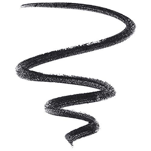 Schwarzer Eyeliner-Strich. Gewellte Linie. Schwarze Farbe.