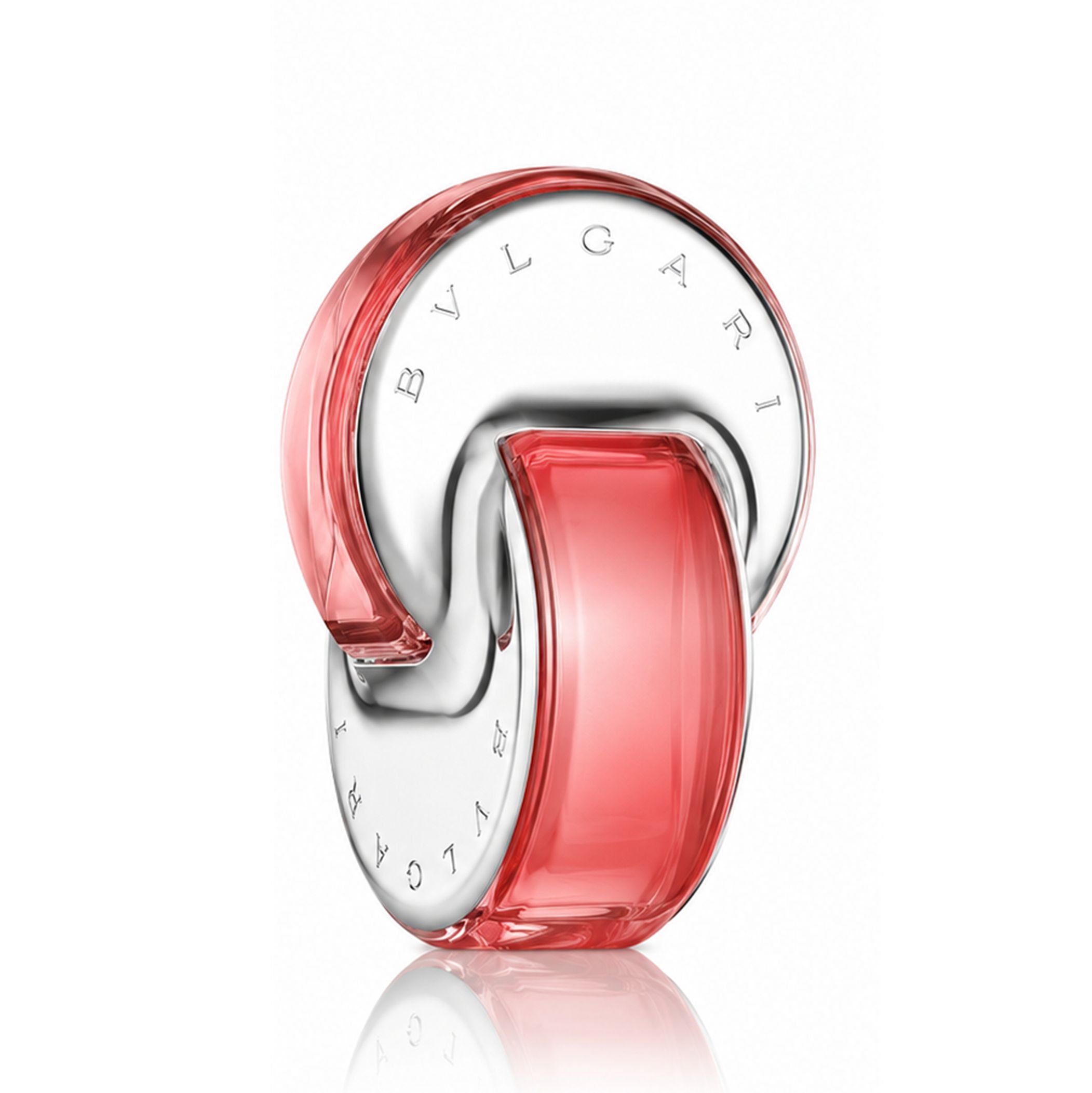 Bvlgari Omnia Coral Eau de Toilette Flakon, Ansicht von der Seite.