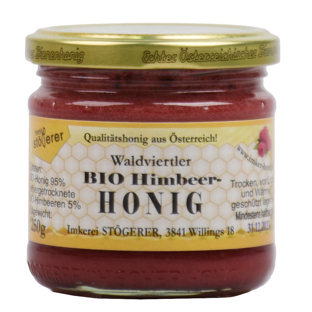 Bio Honig mit Himbeeren 250 g