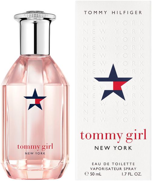 Tommy Girl New York Eau de Toilette 50ml Flakon und Verpackung mit Tommy Hilfiger Stern-Logo.