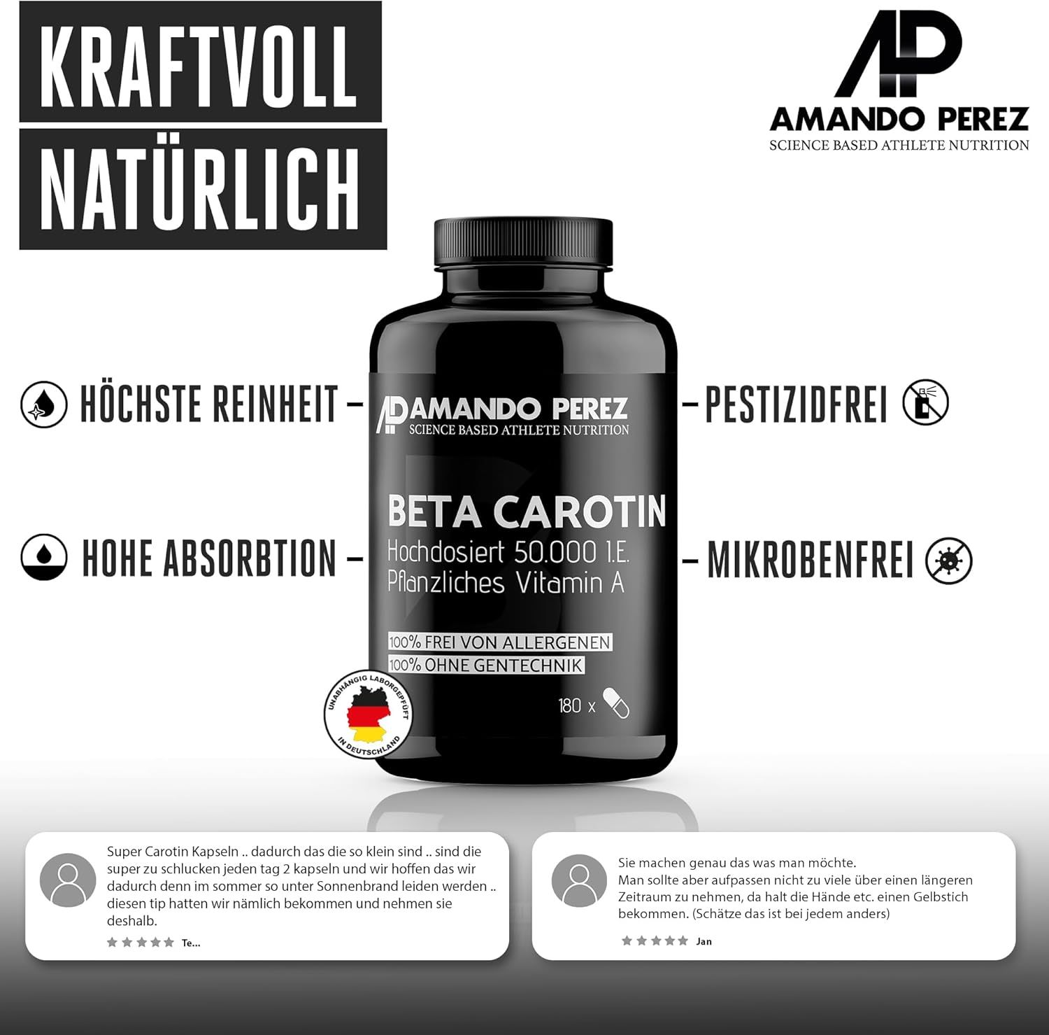 Amando Perez Beta Carotin Bräunungskapseln
