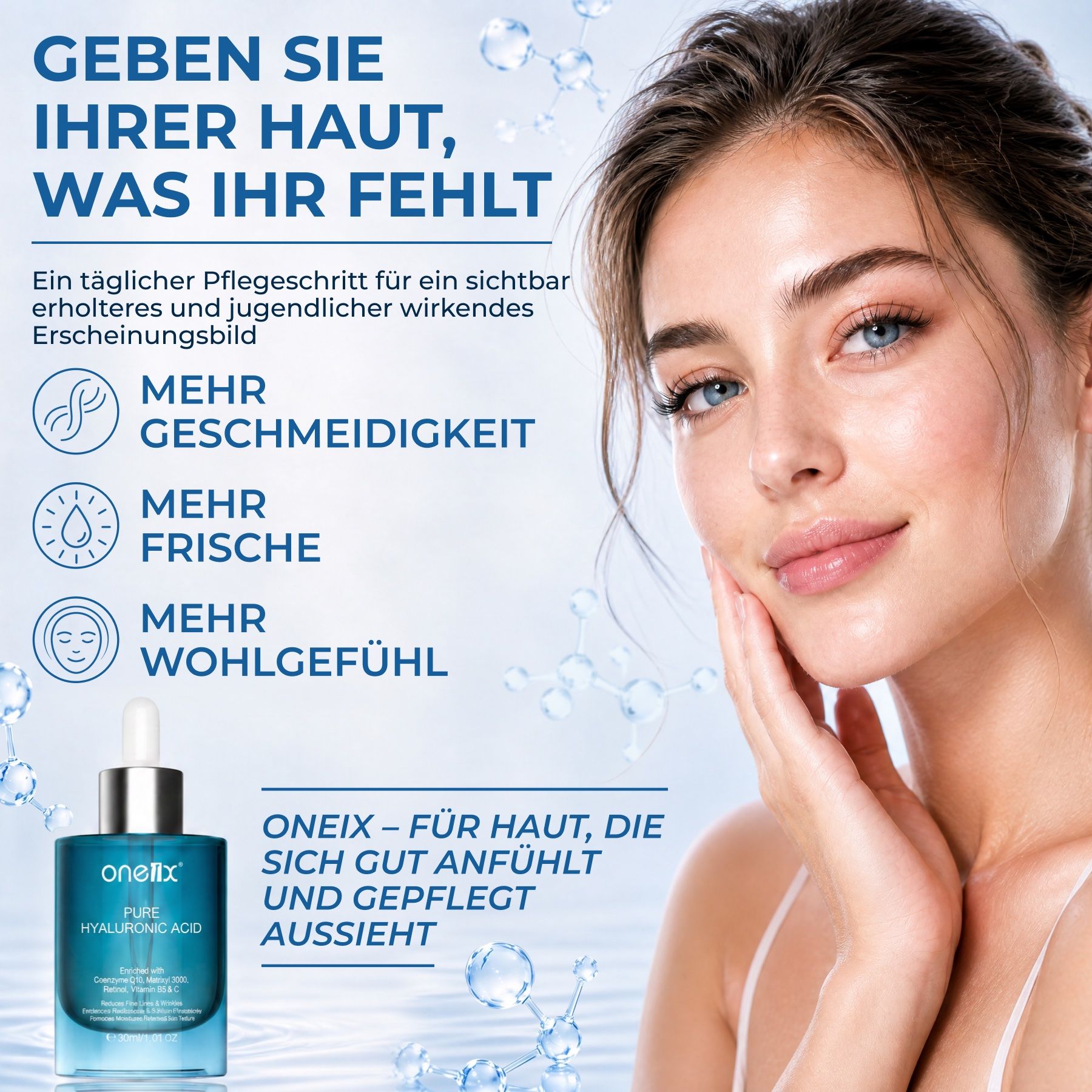 P-beauty Hyaluronic Acid Serum Hyaluronsäure Anti Aging für Gesichtspflege
