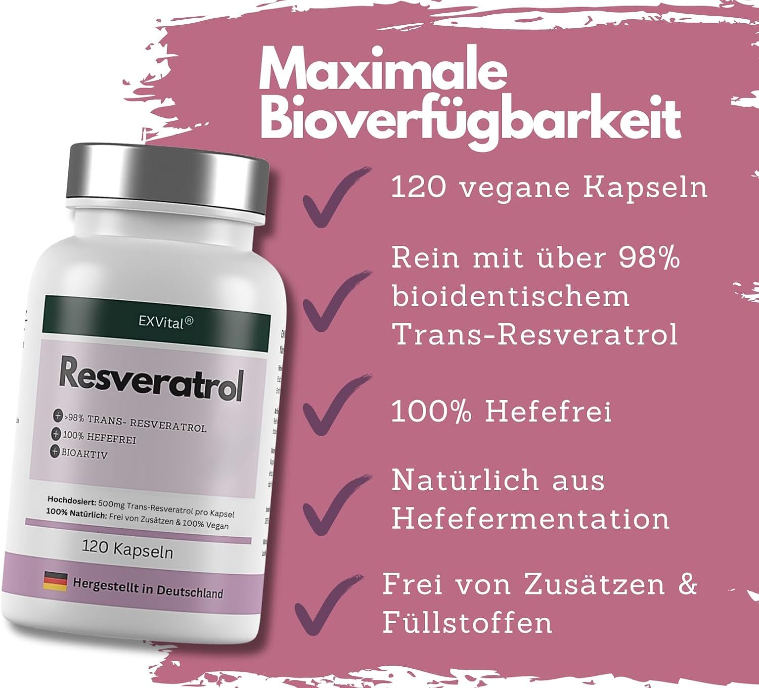 EXVital® Resveratrol Kapseln, 500mg