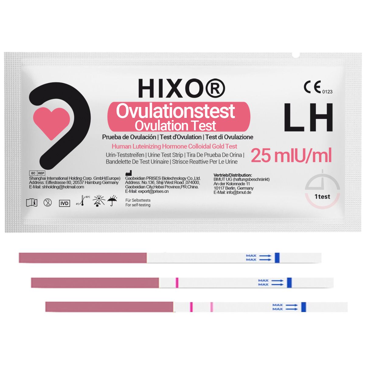 HIXO Ovulationstests Streifen LH 25miu/ml