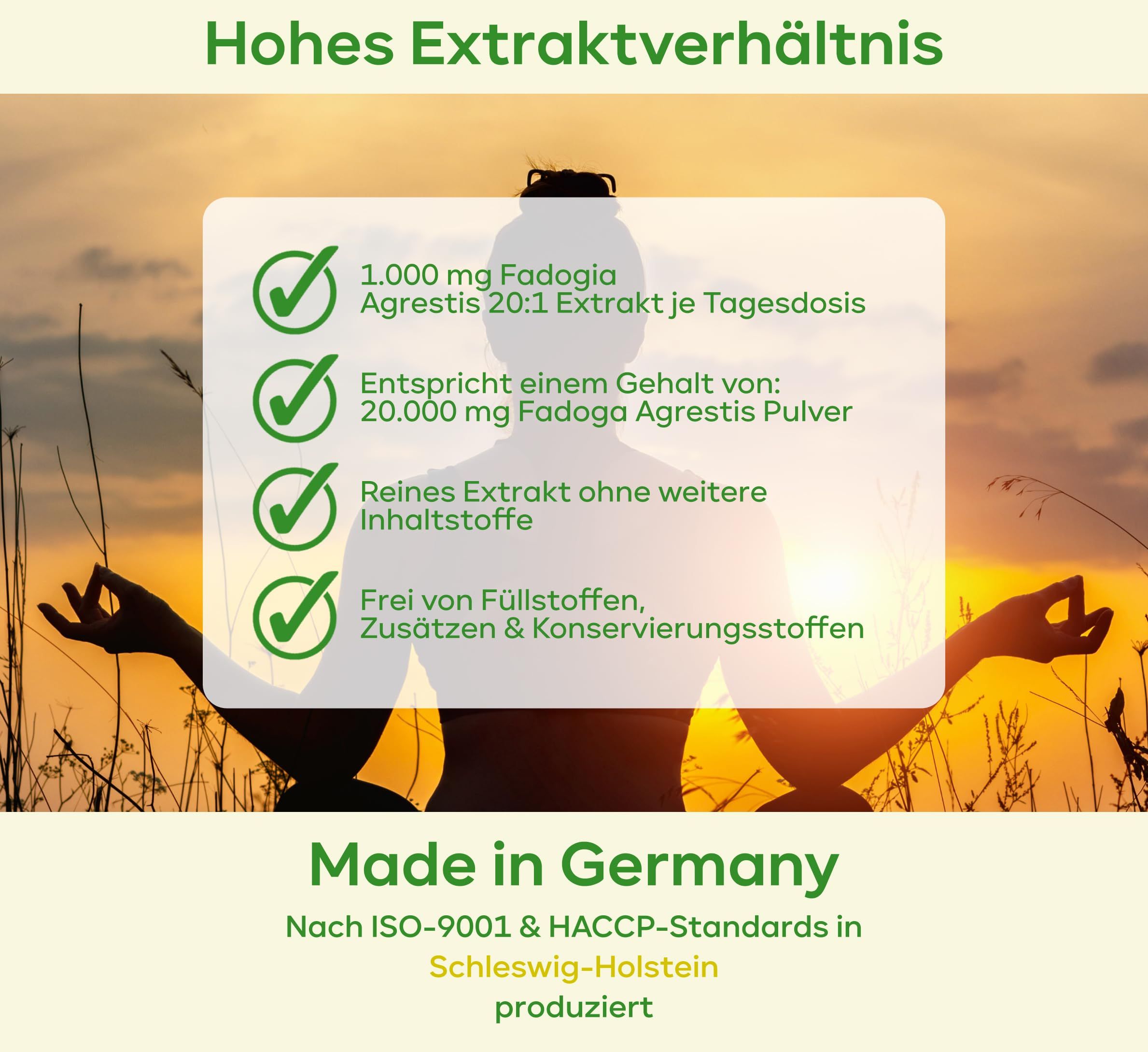 plantomol® Fadogia Agrestis Extrakt Kapseln ohne Zusätze - 20.000mg Fadogia pro Tag (2 Kapseln)