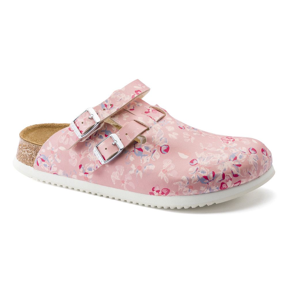 Birkenstock Kay SL Pantolette Flower Field Rose schmale Weite Gr. 36