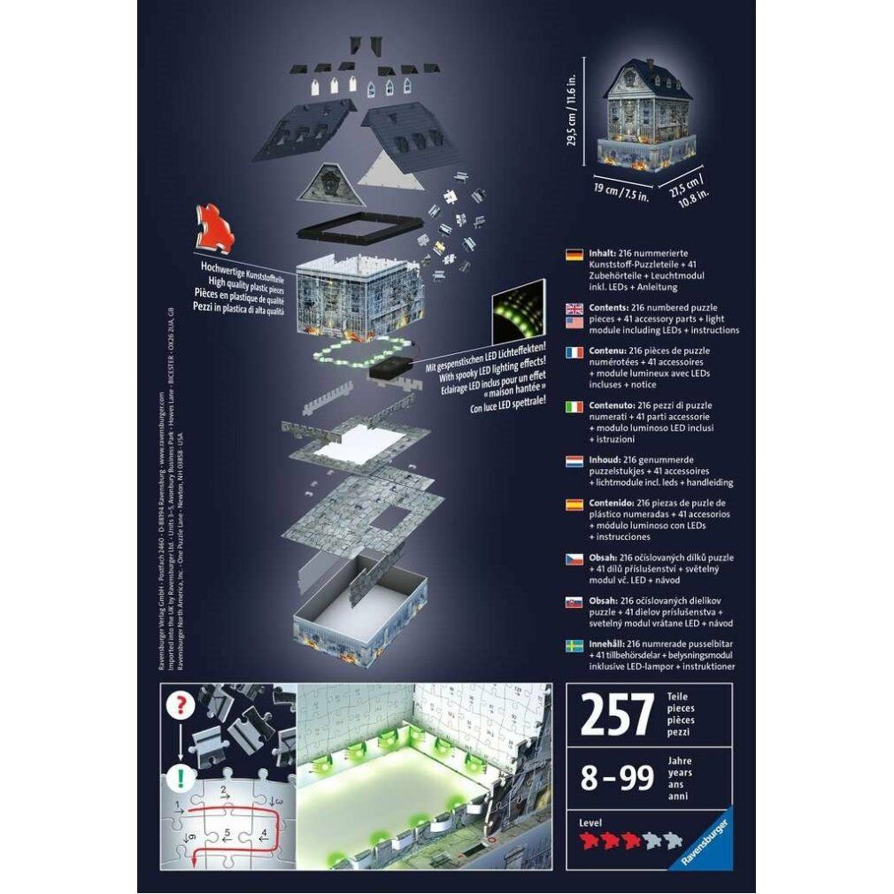 3D Puzzle Gruselhaus bei Nacht