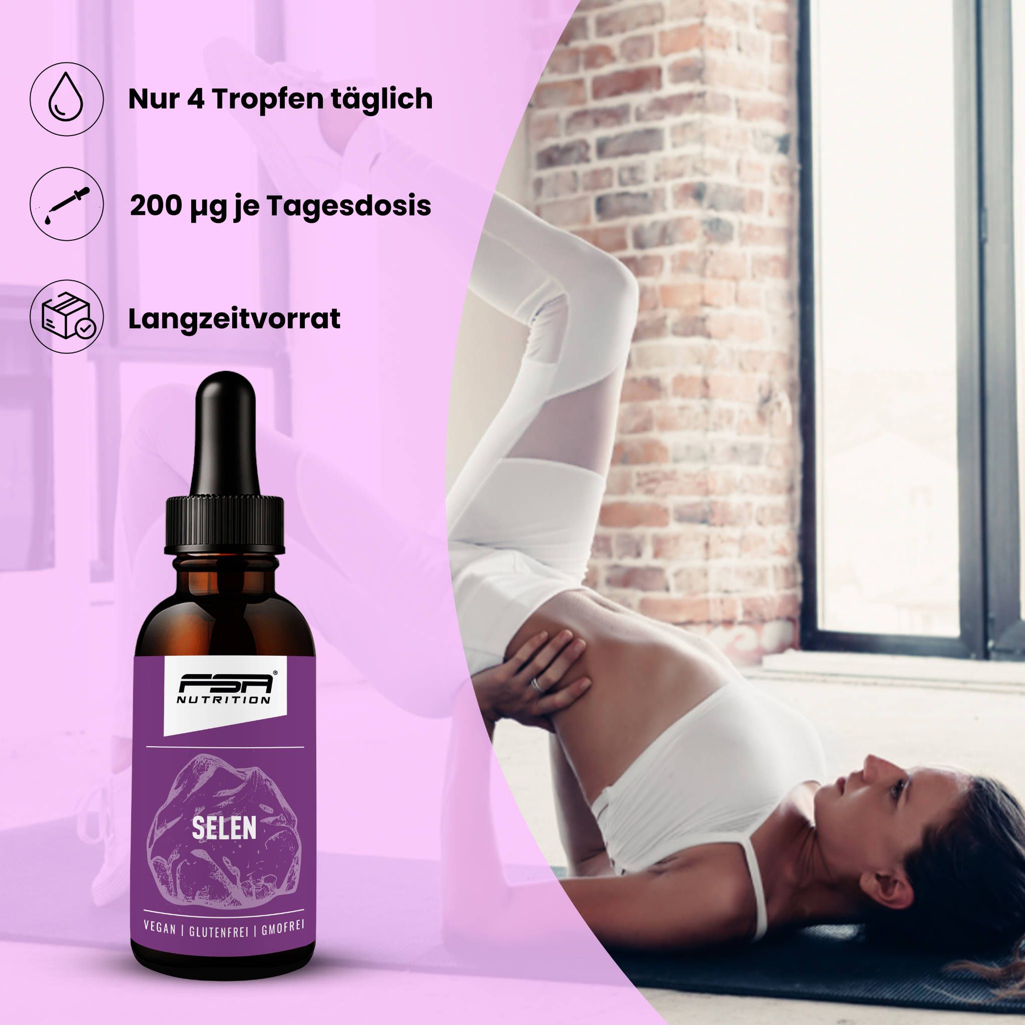 FSA NUTRITION Selen Tropfen hochdosiert 200µg Selen pro Tagesdosis