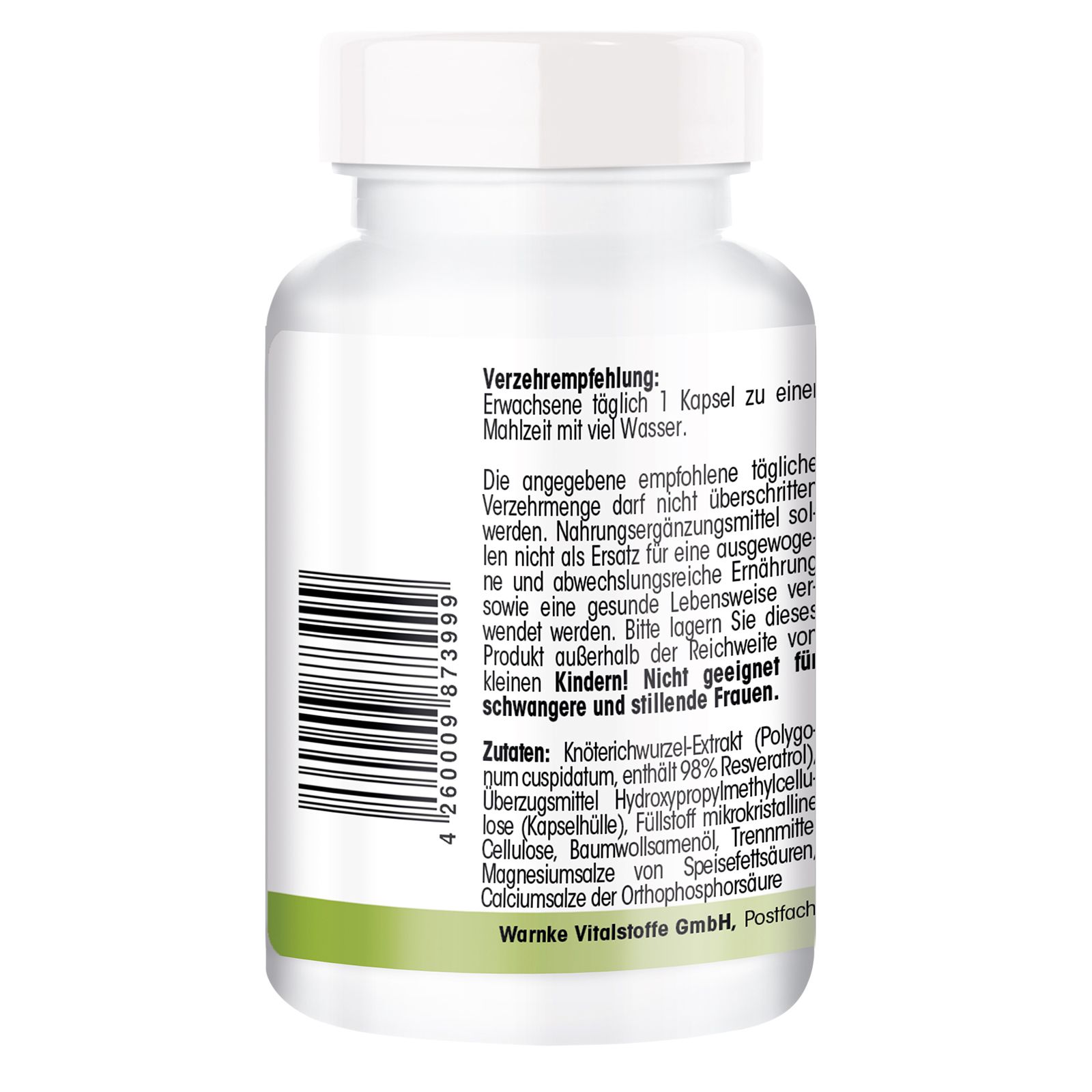 Warnke Vitalstoffe | Resveratrol 500mg