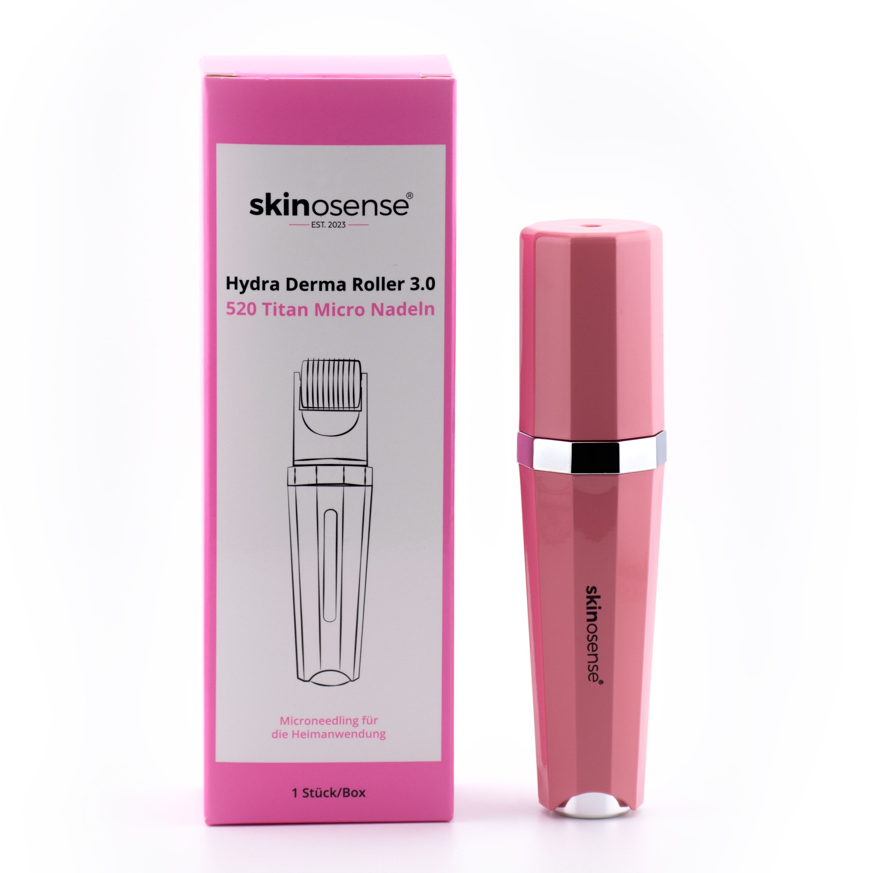 Skinosense Hydra Derma Roller 3.0 mit 520 Titan-Mikronadeln zur Hautstraffung & Cellulite-Reduktion