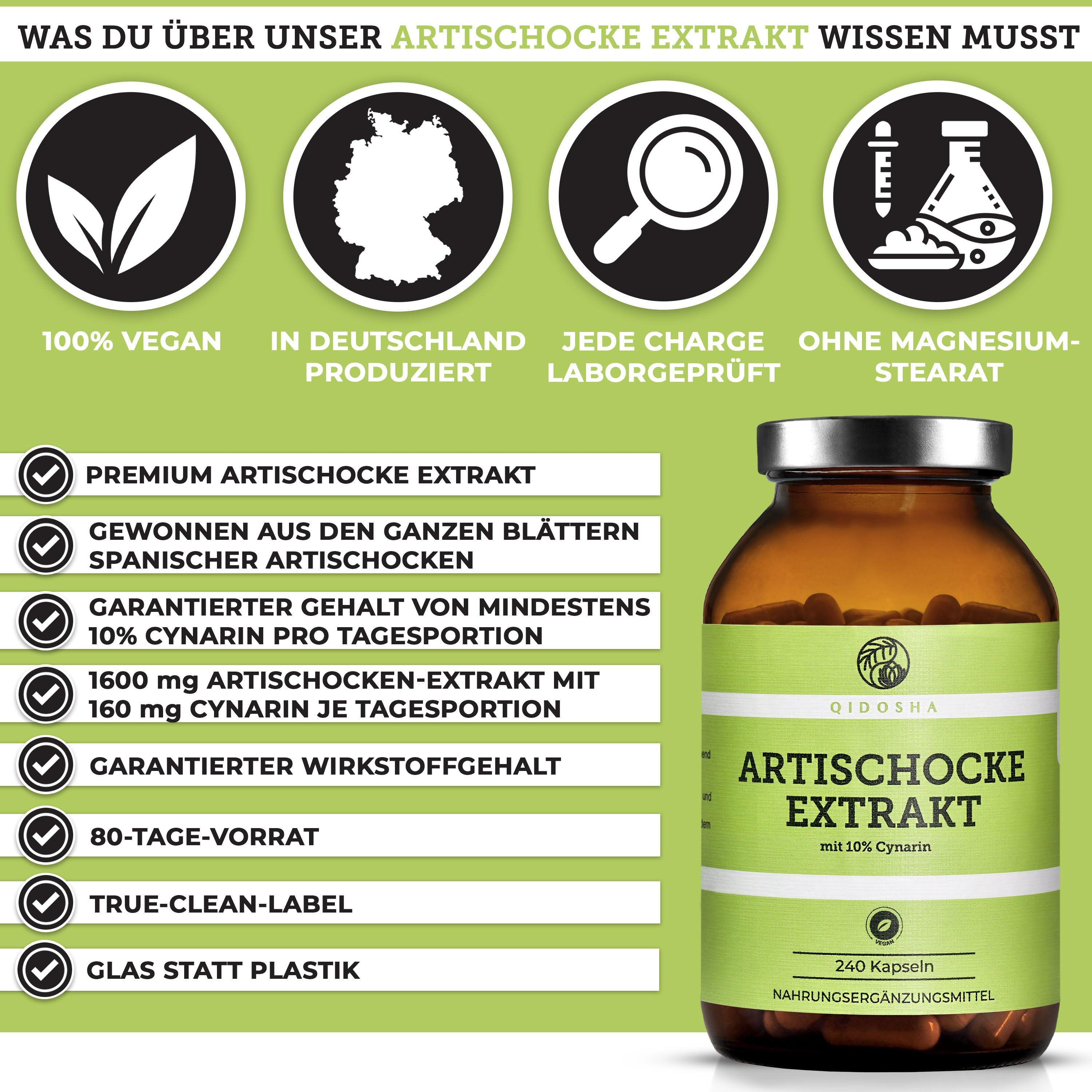 QIDOSHA Artischockenextrakt mit 10% Cynarin