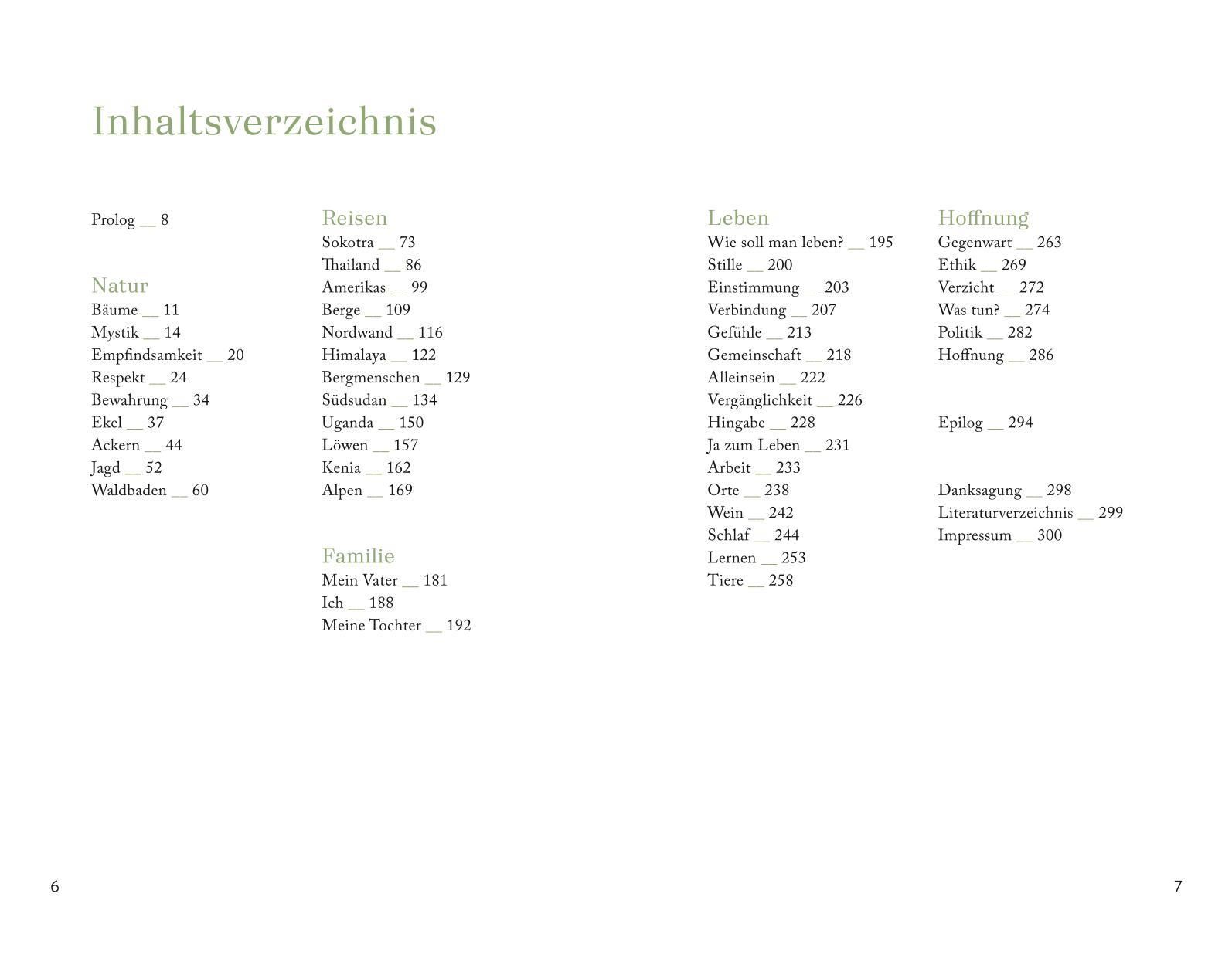 Inhaltsverzeichnis des Buches. Mehrere Kapitel und Unterkapitel aufgelistet. Titel: "Inhaltsverzeichnis".