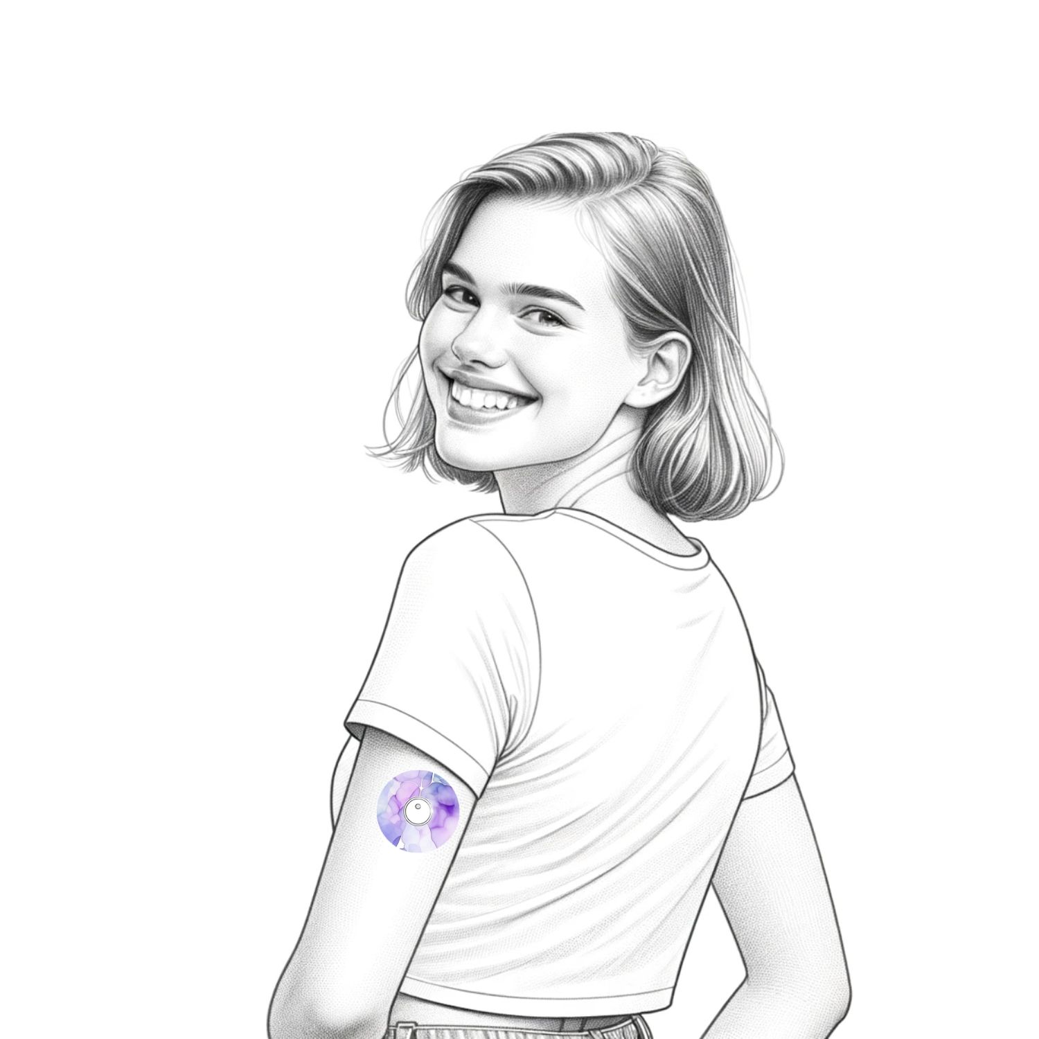 Diasticker® FreeStyle Libre 3 / 3 Plus Fixiertapes "Lilac Breeze"