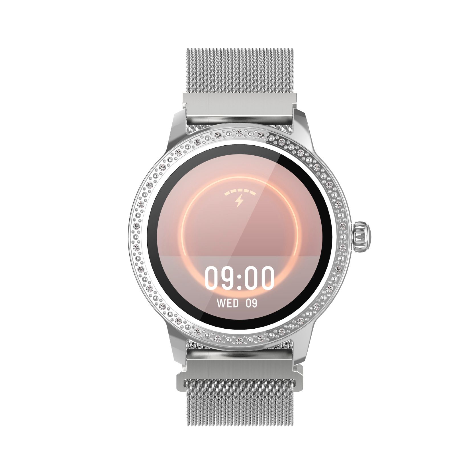 Denver Damen Smartwatch SW-360S silber 24,5 mm Bluetooth Uhr 1,2" Touchdisplay